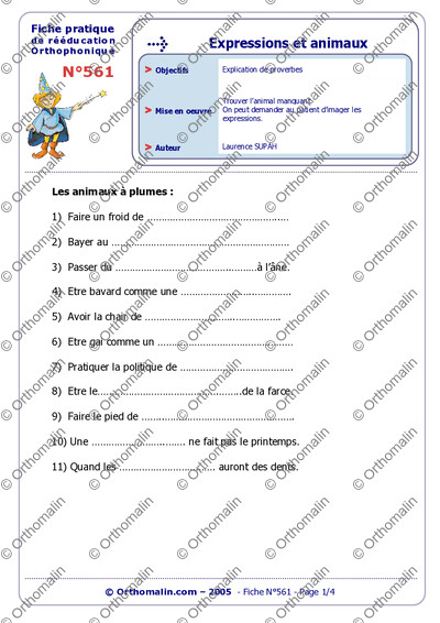 Page 1 de la fiche