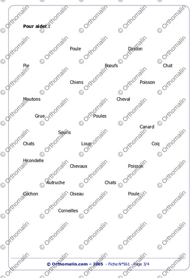 Page 3 de la fiche