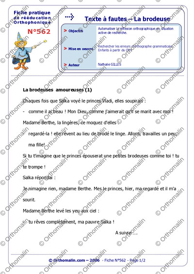 Page 1 de la fiche