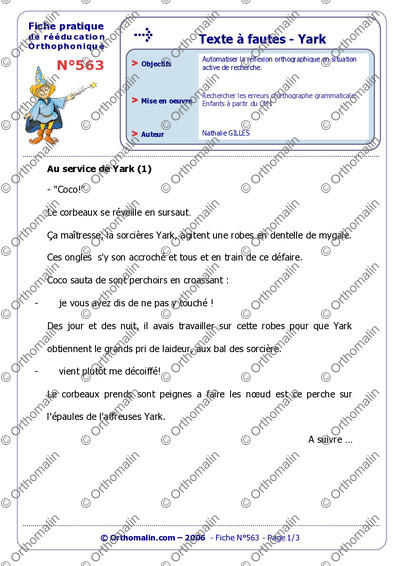 Page 1 de la fiche