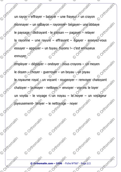 Page 2 de la fiche