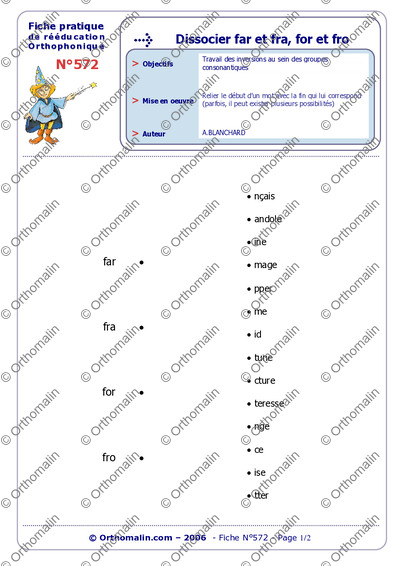 Page 1 de la fiche