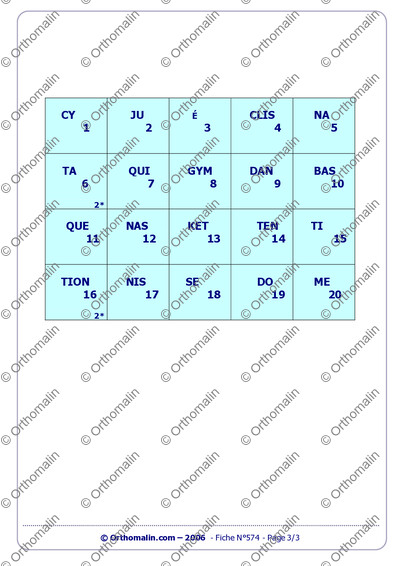 Page 3 de la fiche