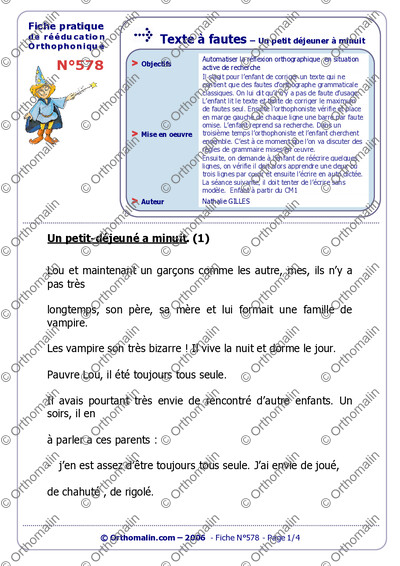 Page 1 de la fiche