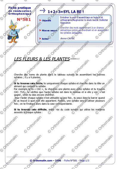 Page 1 de la fiche