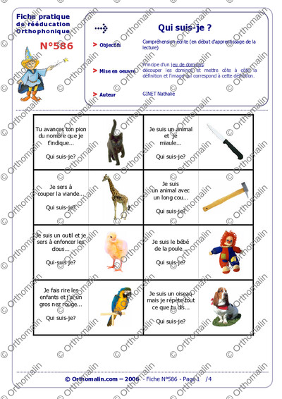 Page 1 de la fiche