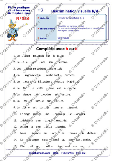 Page 1 de la fiche