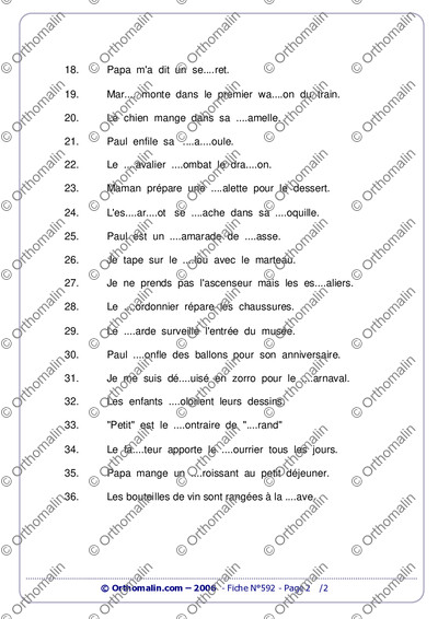 Page 2 de la fiche