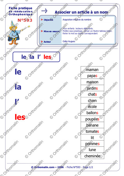 Page 1 de la fiche