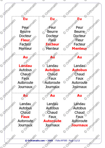 Page 11 de la fiche