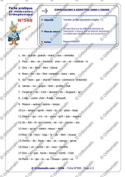 Page 1 de la fiche