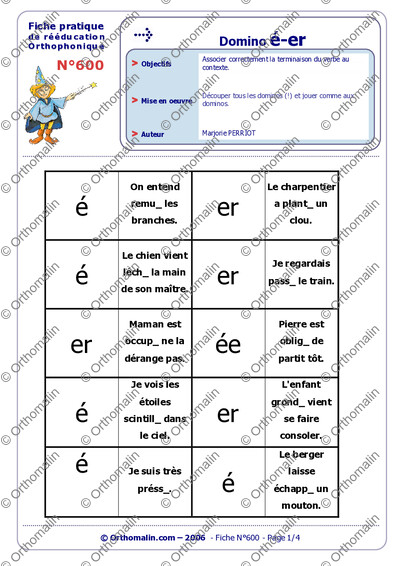 Page 1 de la fiche
