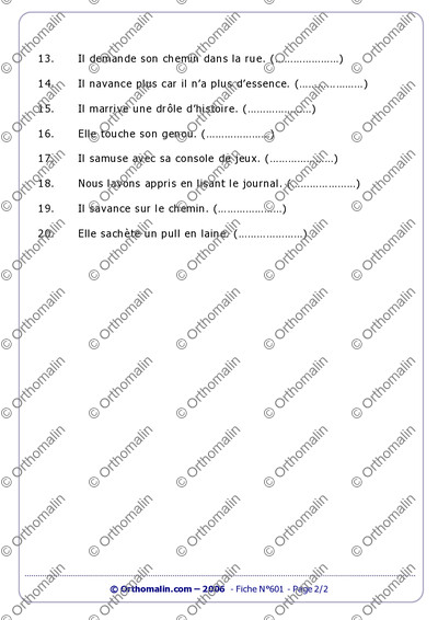 Page 2 de la fiche