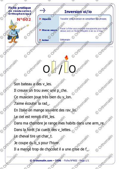 Page 1 de la fiche
