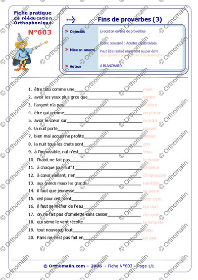 Page 1 de la fiche