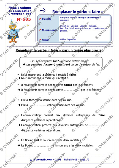 Page 1 de la fiche
