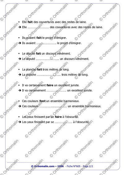Page 2 de la fiche