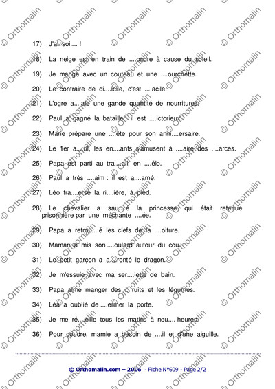 Page 2 de la fiche