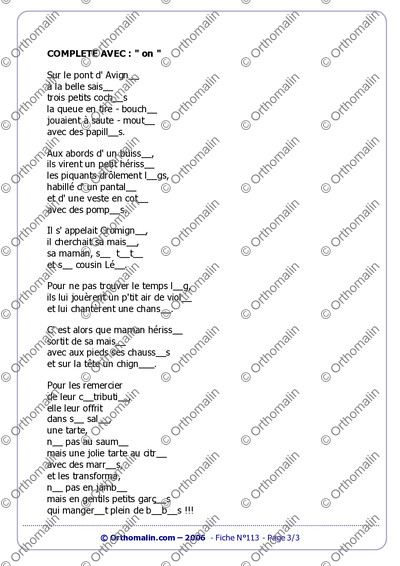 Page 3 de la fiche