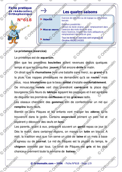 Page 1 de la fiche