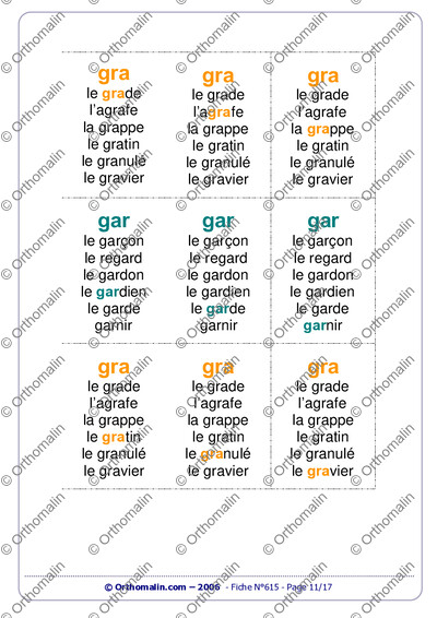 Page 11 de la fiche