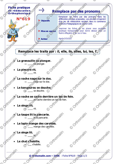 Page 1 de la fiche