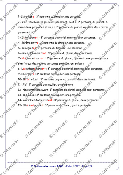 Page 2 de la fiche