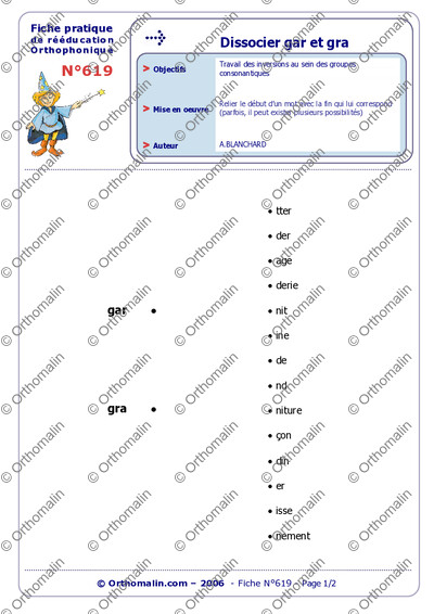 Page 1 de la fiche