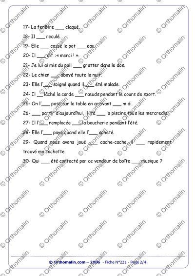 Page 2 de la fiche