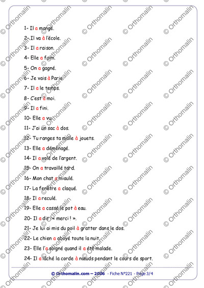 Page 3 de la fiche