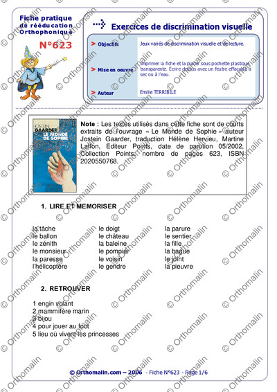 Page 1 de la fiche