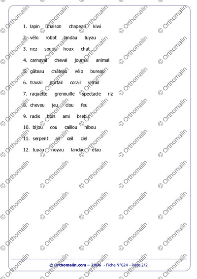 Page 2 de la fiche