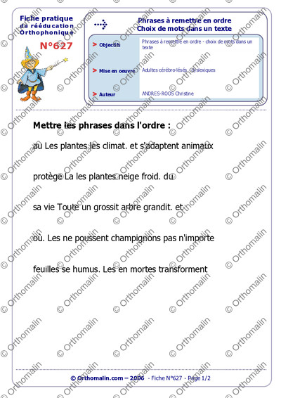 Page 1 de la fiche
