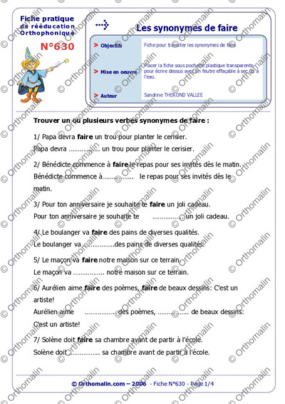 Page 1 de la fiche