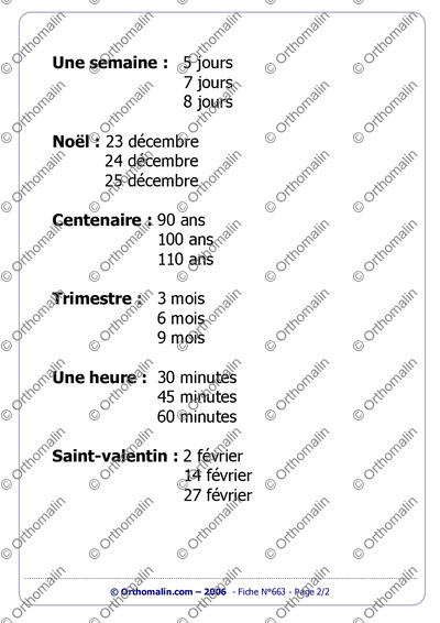 Page 2 de la fiche