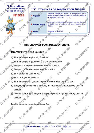 Page 1 de la fiche