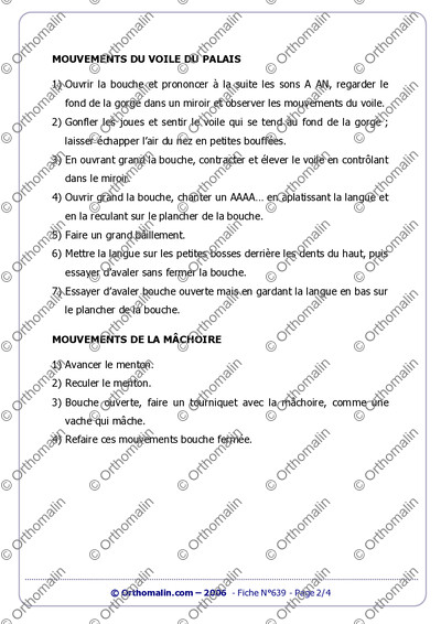 Page 2 de la fiche