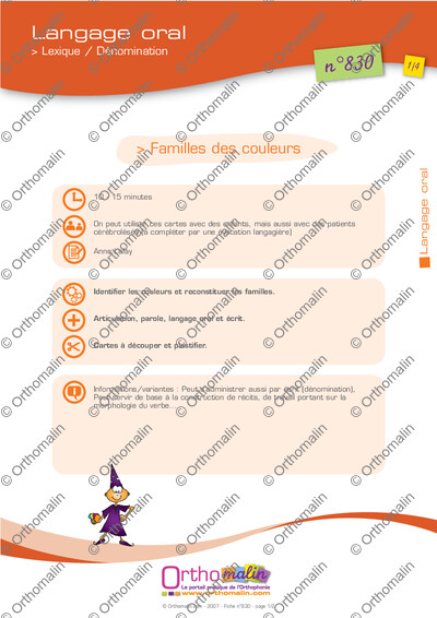 Page 1 de la fiche