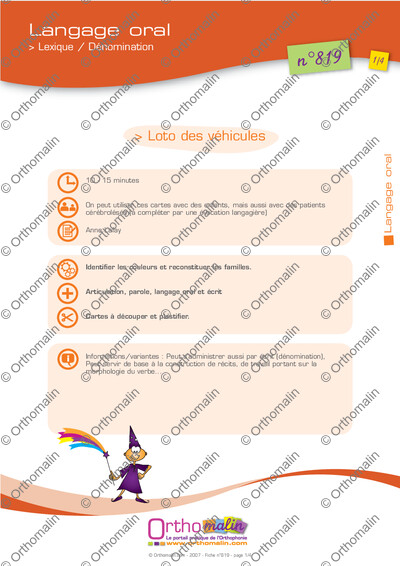 Page 1 de la fiche