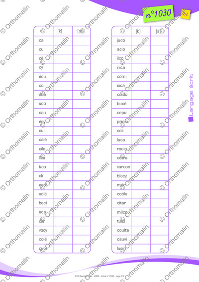 Page 2 de la fiche