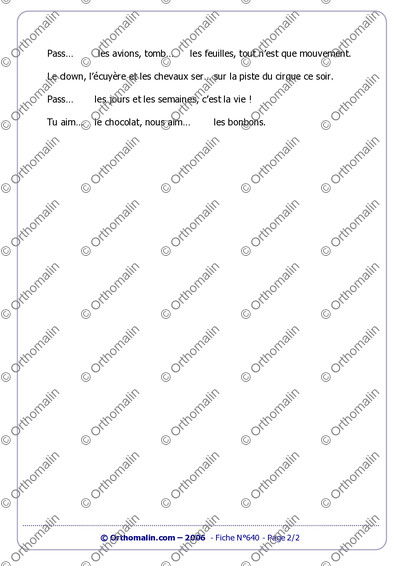 Page 2 de la fiche