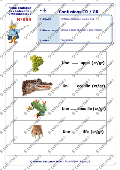 Page 1 de la fiche