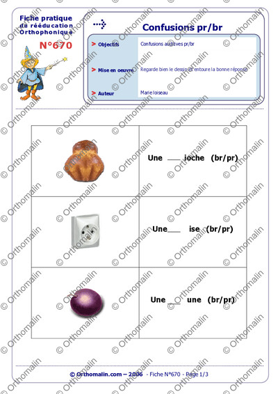 Page 1 de la fiche