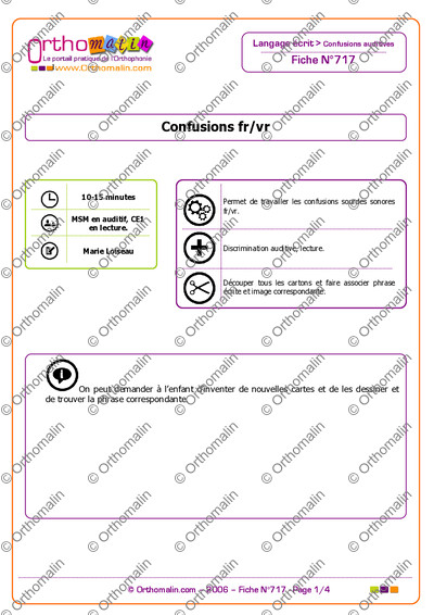 Page 1 de la fiche