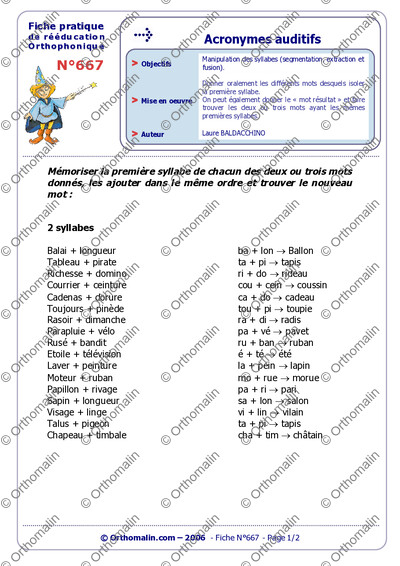 Page 1 de la fiche
