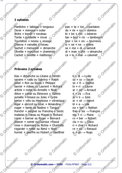 Page 2 de la fiche