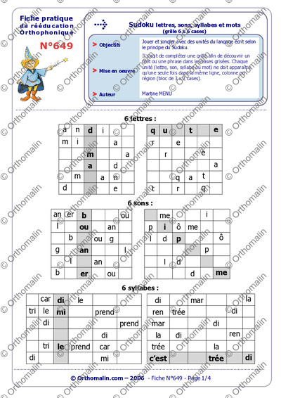 Page 1 de la fiche