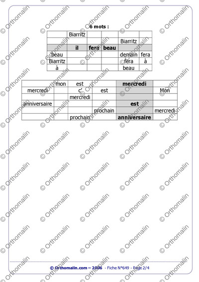 Page 2 de la fiche