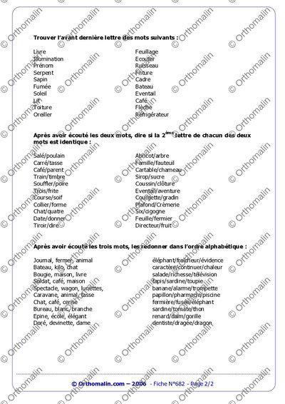 Page 2 de la fiche