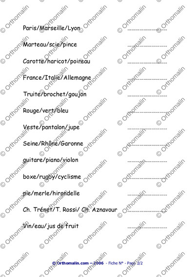Page 2 de la fiche